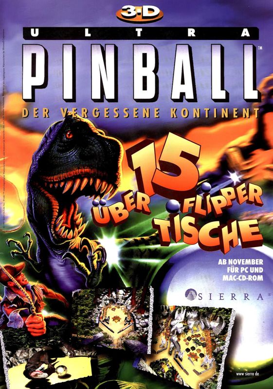 3-D Ultra Pinball: The Lost Continent Magazine Advertisement (Magazine Advertisements): Best of Sierra 3, Germany