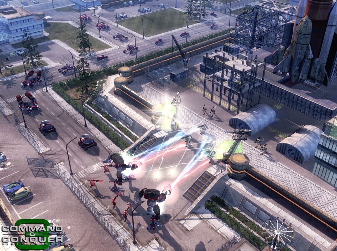 Command & Conquer 3: Tiberium Wars Screenshot (Electronic Arts UK Press Extranet, 2007-03-12): Nod attacks shuttle station