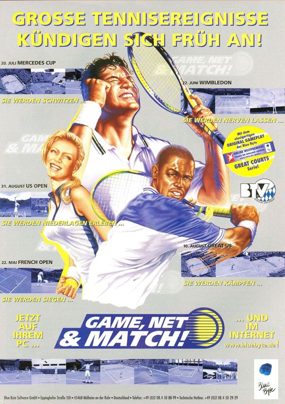 Game, Net & Match! Magazine Advertisement (Magazine Advertisements): MegaSeller CD #02, 06/1998, Germany