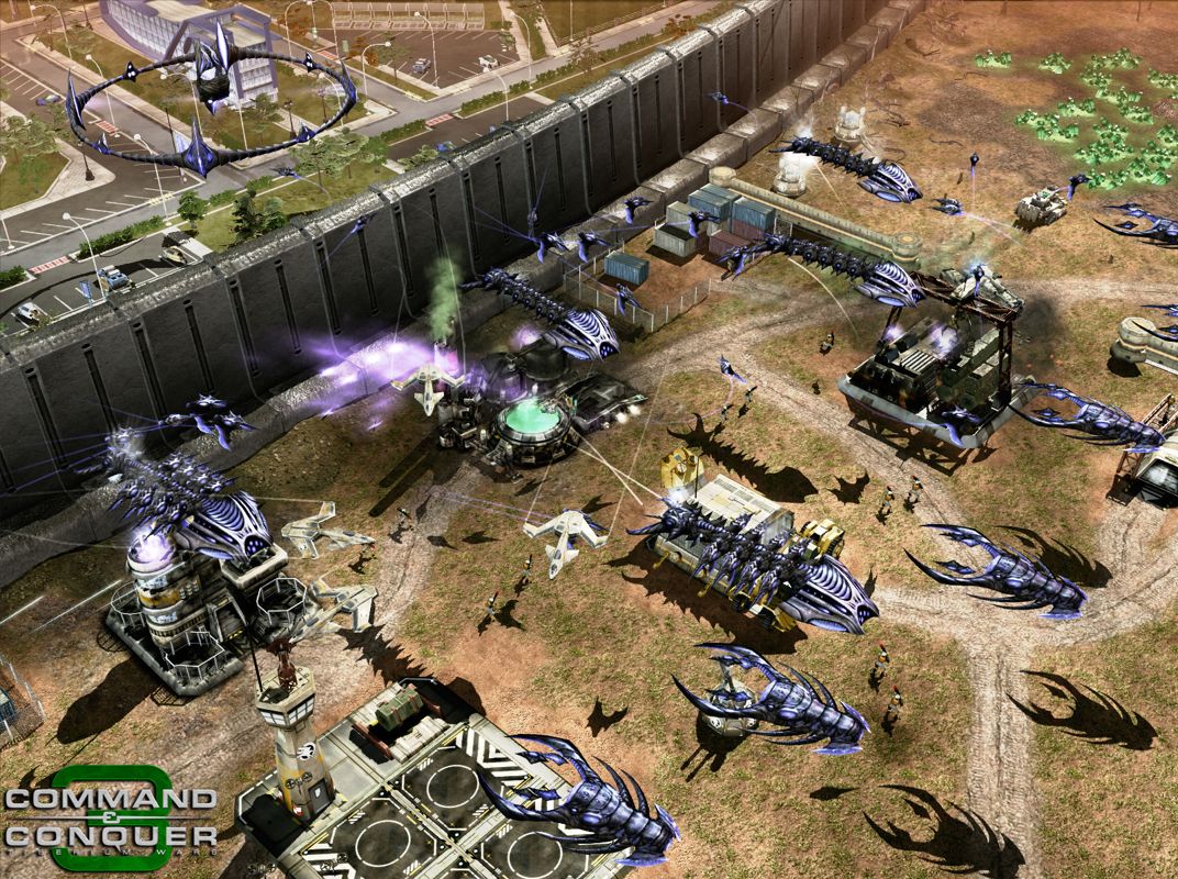 Command & Conquer 3: Tiberium Wars Screenshot (Electronic Arts UK Press Extranet, 2007-03-12): Scrin air assault