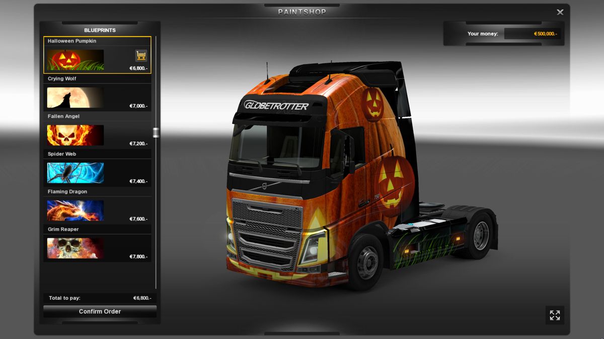 Euro Truck Simulator 2: Halloween Paint Jobs Pack Screenshot (Steam)