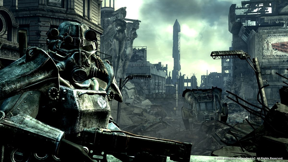 Fallout 3 Screenshot (Zenimax official website (in Japanese) > Screenshots): Scenery set.