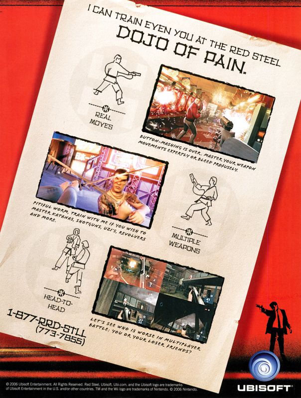 Red Steel Magazine Advertisement (Magazine Advertisements): Nintendo Power (United States), Issue 210 (December 2006)