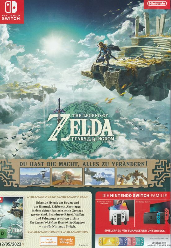The Legend of Zelda: Tears of the Kingdom Magazine Advertisement (Magazine Advertisements): GameStar (Germany), Issue 05/2023