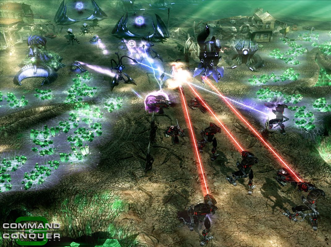 Command & Conquer 3: Tiberium Wars Screenshot (Electronic Arts UK Press Extranet, 2007-02-09): Red zone - Nod vs. Scrin Windows screenshot
