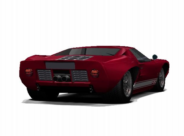Gran Turismo 3: A-spec Render (Official Press Kit - Car Model Renders): Ford GT40 MkI