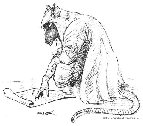 Inherit the Earth: Quest for the Orb Concept Art (Official Website): Rat With Scroll by Ed Kline