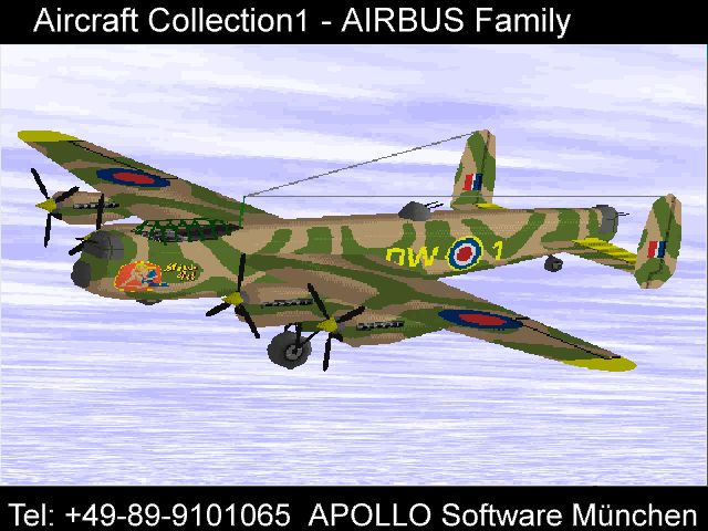 Apollo Collection 1: Airbus Family Screenshot (Apollo promotional video clips 1996-03-25): Avro Lancaster 'Miss-Fit'