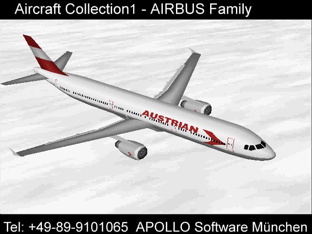 Apollo Collection 1: Airbus Family Screenshot (Apollo promotional video clips 1996-03-25): A321-100/-200 (Box image says -200, readme file says -100, both look similar)