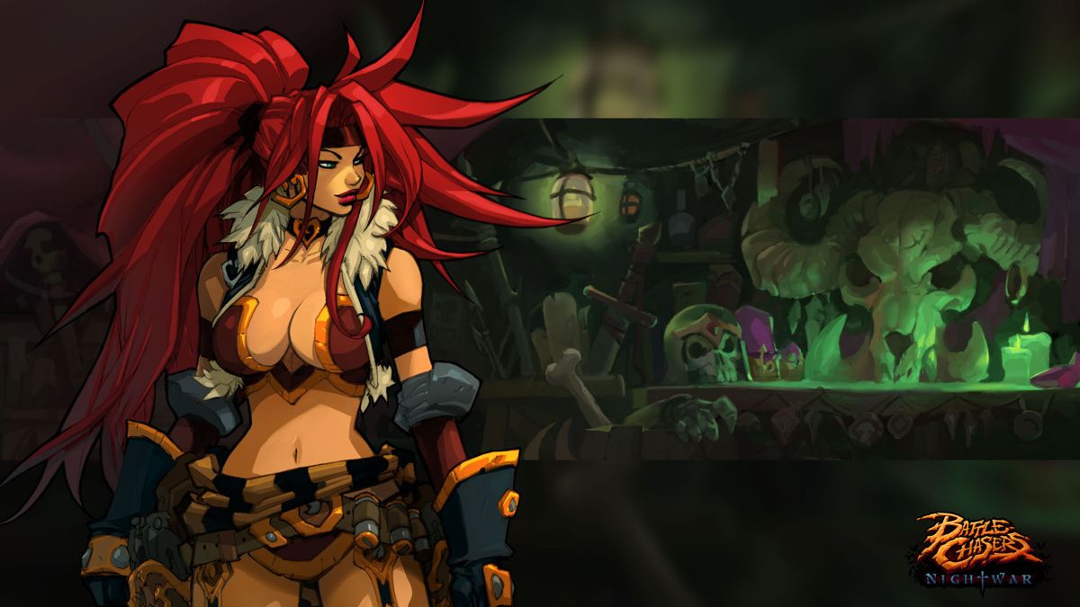 Battle Chasers: Nightwar Other (Steam Trading Cards artwork): The outlaw, Red Monika