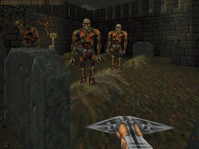 Chasm: The Rift Screenshot (Official website, 1998): Zombies in a graveyard