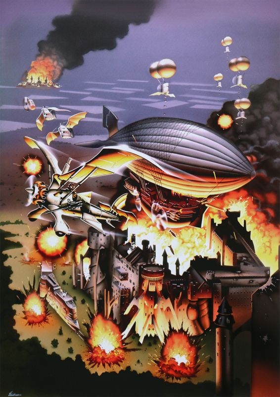 Steel Empire Concept Art (Production Art): Original unaltered airbrush rendering by Marc Ericksen used for Western cover art.