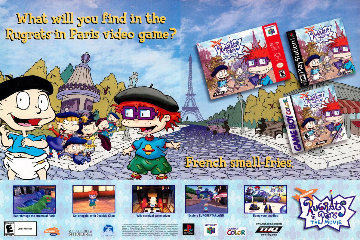 Rugrats in Paris: The Movie Magazine Advertisement (Magazine Advertisements): Nintendo Power #138 (November 2000), pages 40-41