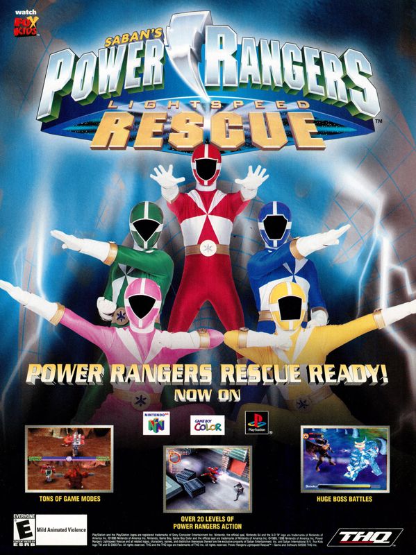 Saban's Power Rangers: Lightspeed Rescue Magazine Advertisement (Magazine Advertisements): Nintendo Power #138 (November 2000), page 51