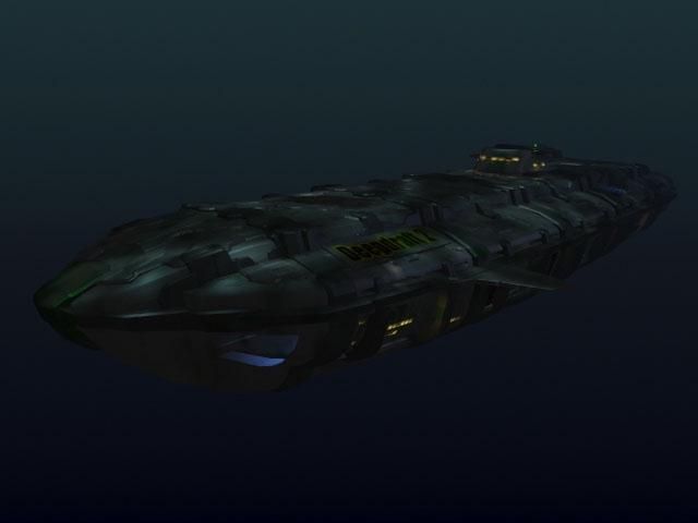 Archimedean Dynasty Render (Blue Byte website preview, 1996): Untersee-Kreuzer "Submarine Cruiser"