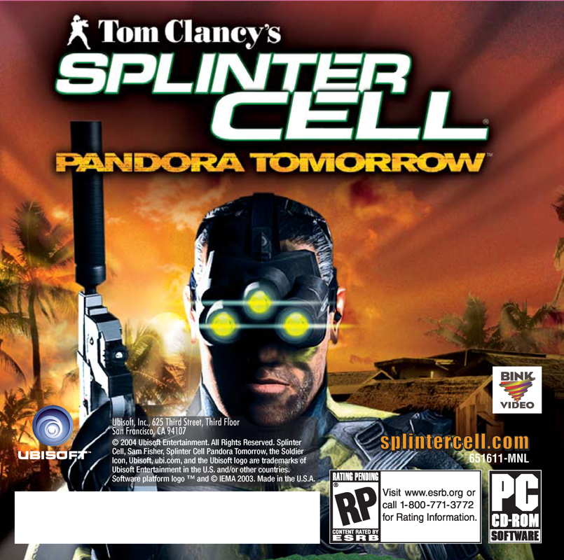 Tom Clancy's Splinter Cell Pandora Tomorrow PC Game Complete With