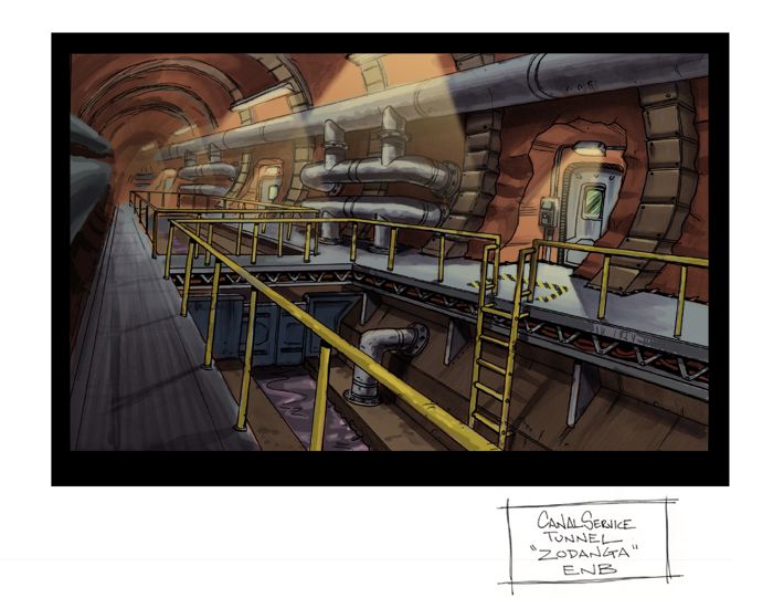 RTX: Red Rock Concept Art (RTX Red Rock Art Asset disc): Canal Service Tunnel