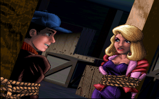 Flight of the Amazon Queen Screenshot (Gee Whiz! Entertainment website, 1998): Joe out on a date.