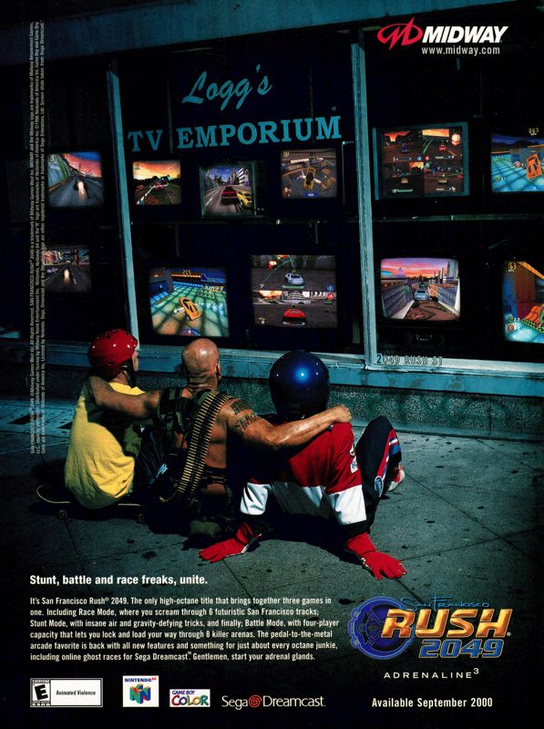 San Francisco Rush 2049 Magazine Advertisement (Magazine Advertisements): Nintendo Power #136 (September 2000), page 69