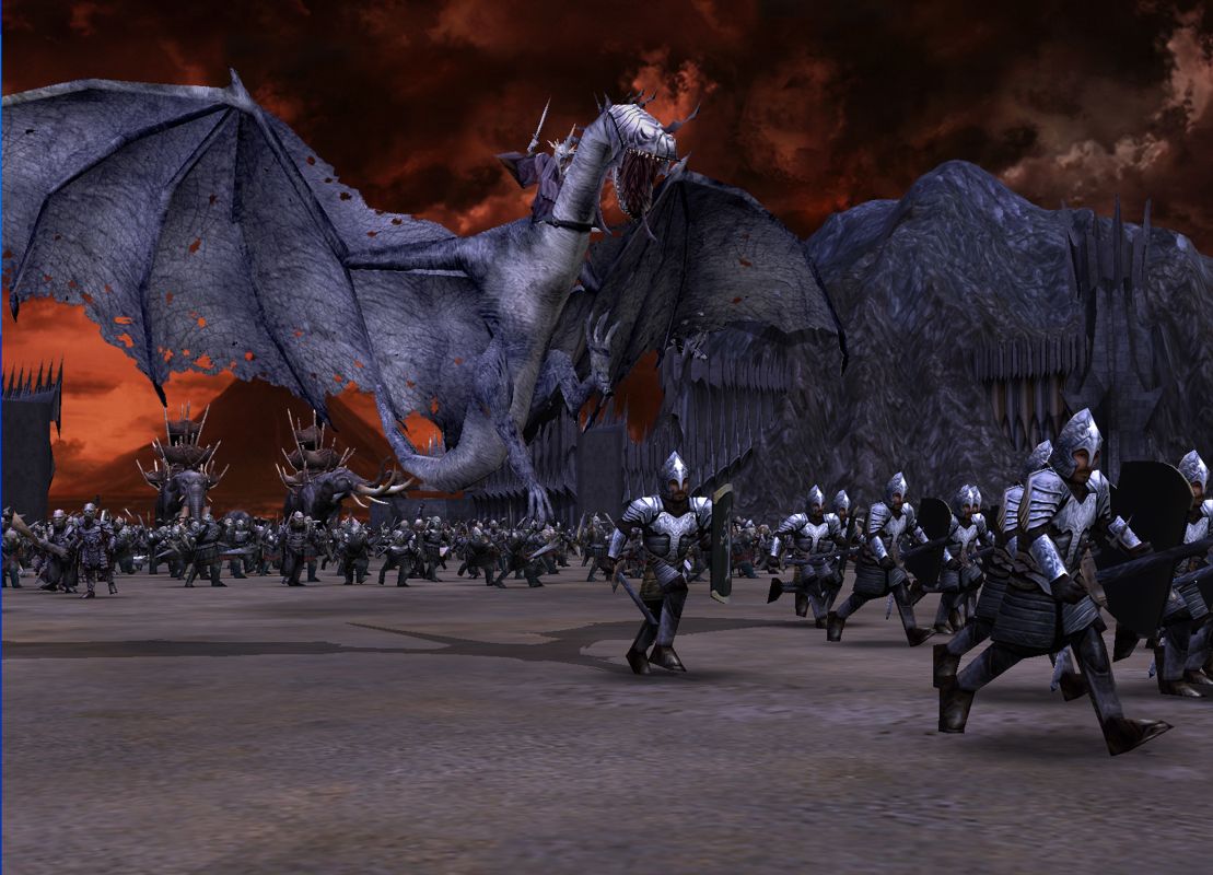 The Lord of the Rings: The Battle for Middle-earth Screenshot (Electronic Arts UK Press Extranet, 2004-07-27): Nazgul attacking
