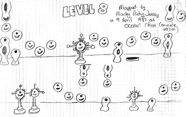 Wizball Concept Art (World of Spectrum > Additional material): Wizball Graphics: Map Page 16 in: Game Additional Material
