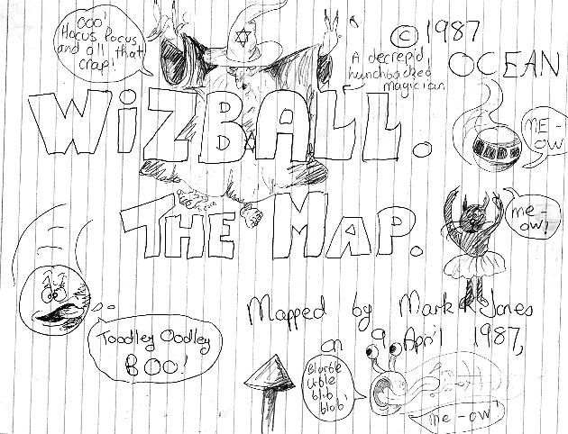 Wizball Concept Art (World of Spectrum > Additional material): Wizball Graphics: Map Cover in: Game Additional Material