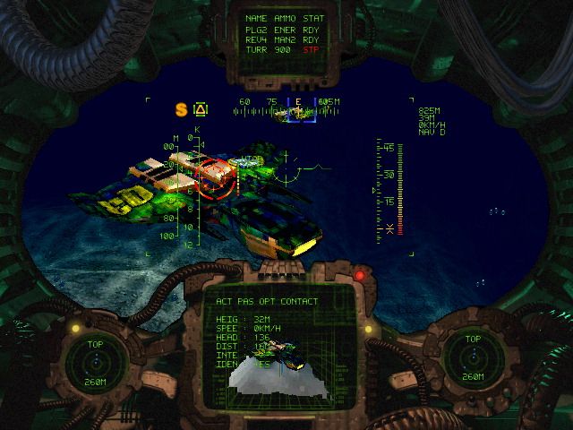 Archimedean Dynasty Screenshot (Blue Byte USA website, 1996): Stunning, HiColor, high-resolution graphics create the underwater world of Archimedean Dynasty.