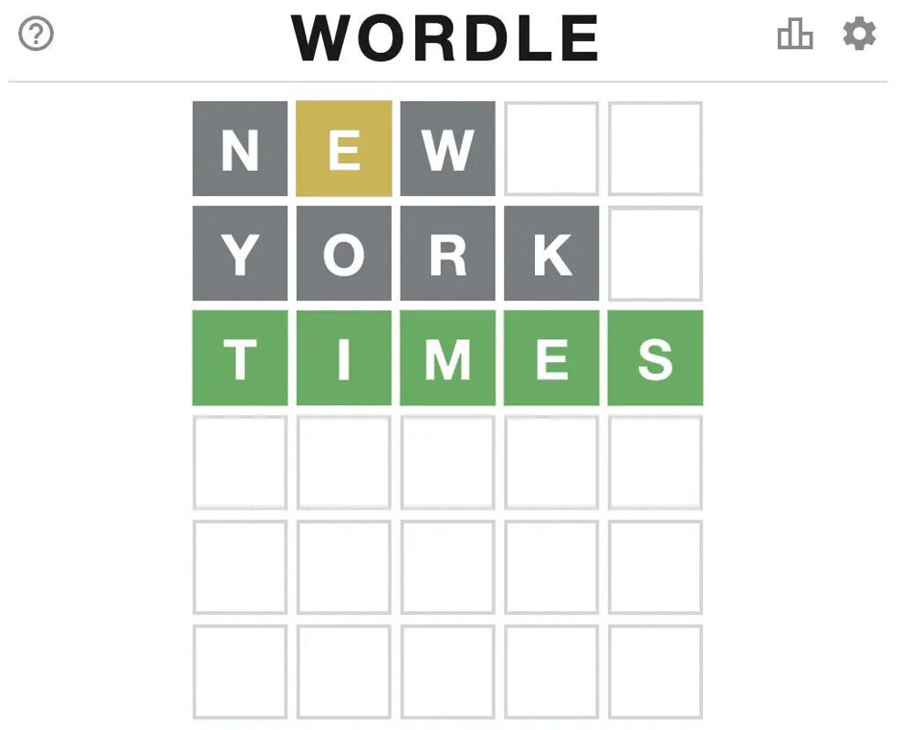 Wordle Render (New York Times, "The Sudden Rise of Wordle" (Jan. 31, 2022))