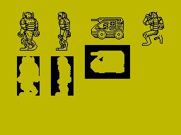 Contra Concept Art (Sprites for ZX Spectrum)