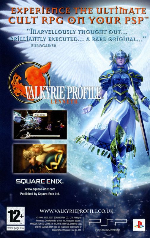 Valkyrie Profile: Lenneth Manual Advertisement (Game Manual Advertisements): Final Fantasy XII (PS2, UK, Platinum release)