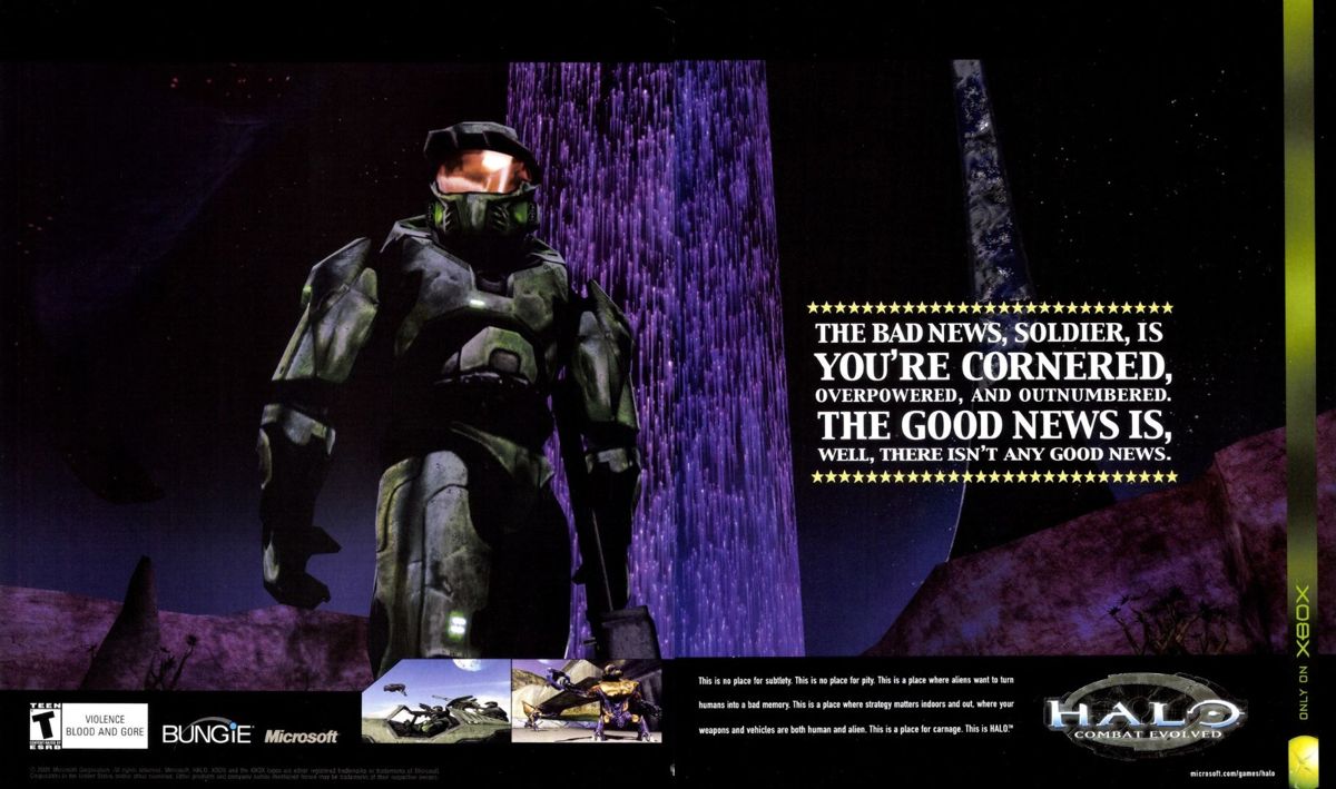 Halo: Combat Evolved Magazine Advertisement (Magazine Advertisements): Official Xbox Magazine (United States), Issue 0 (November 2001)