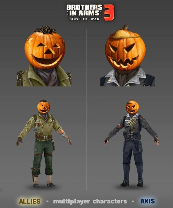 Brothers in Arms 3: Sons of War Concept Art (Developer's Facebook page): Halloween design for multiplayer