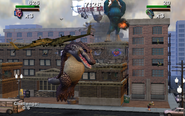 Rampage: Total Destruction Screenshot (Midway E3 2006 Asset Disc): Crock and Ralph