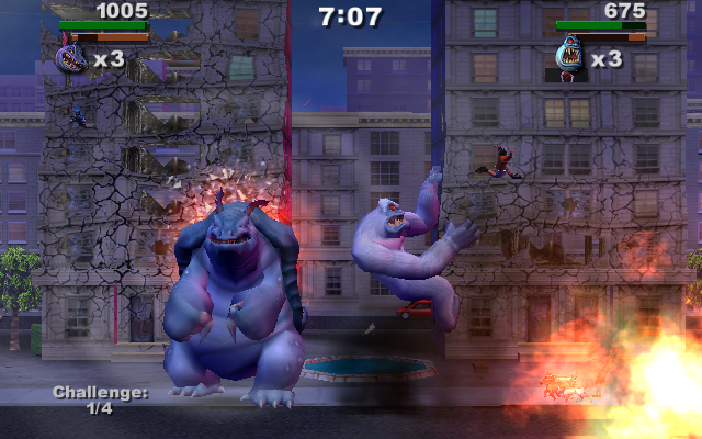 Rampage: Total Destruction Screenshot (Midway E3 2006 Asset Disc): Amanda and Harry