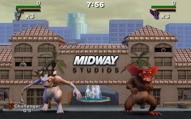 Rampage: Total Destruction Screenshot (Midway E3 2006 Asset Disc): Jack and Bart