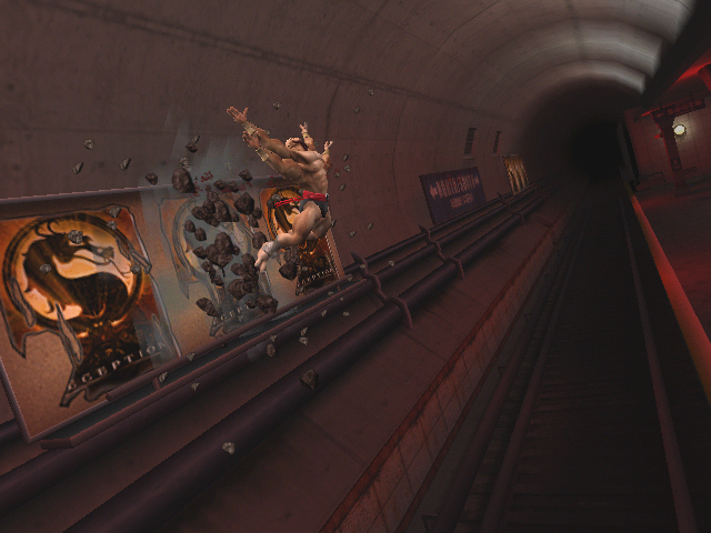 Mortal Kombat: Armageddon Screenshot (Midway E3 2006 Asset Disc): Subway deathtrap