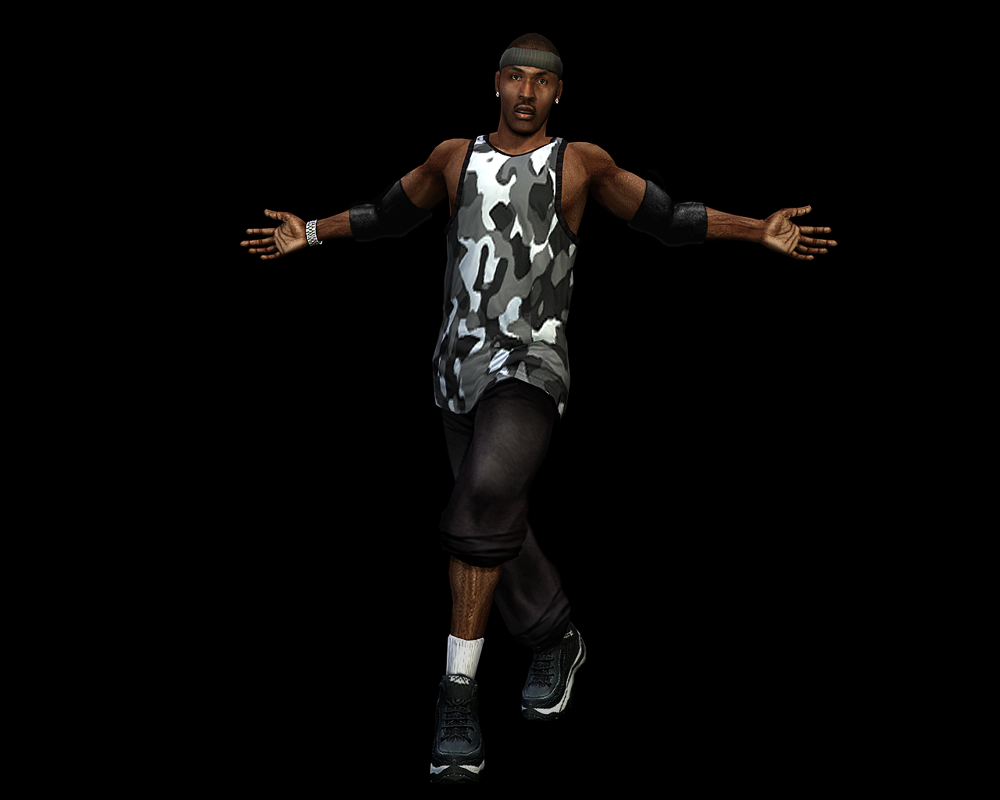 NBA Ballers: Phenom Render (Midway E3 2006 Asset Disc): Artest walk armbands