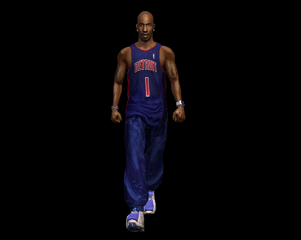 NBA Ballers: Phenom Render (Midway E3 2006 Asset Disc): Billups walk