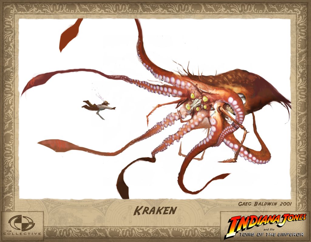 Indiana Jones and the Emperor's Tomb Concept Art (LucasArts E3 2002 Press Kit): Kraken