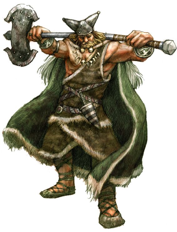 Gladius Concept Art (LucasArts E3 2002 Press Kit): Barbarian male