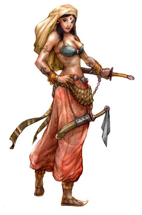 Gladius Concept Art (LucasArts E3 2002 Press Kit): Dervish female