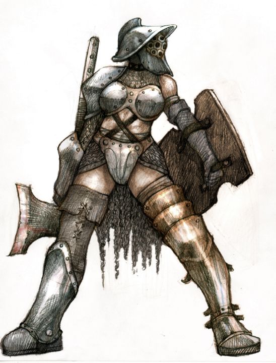 Gladius Concept Art (LucasArts E3 2002 Press Kit): Samnite female