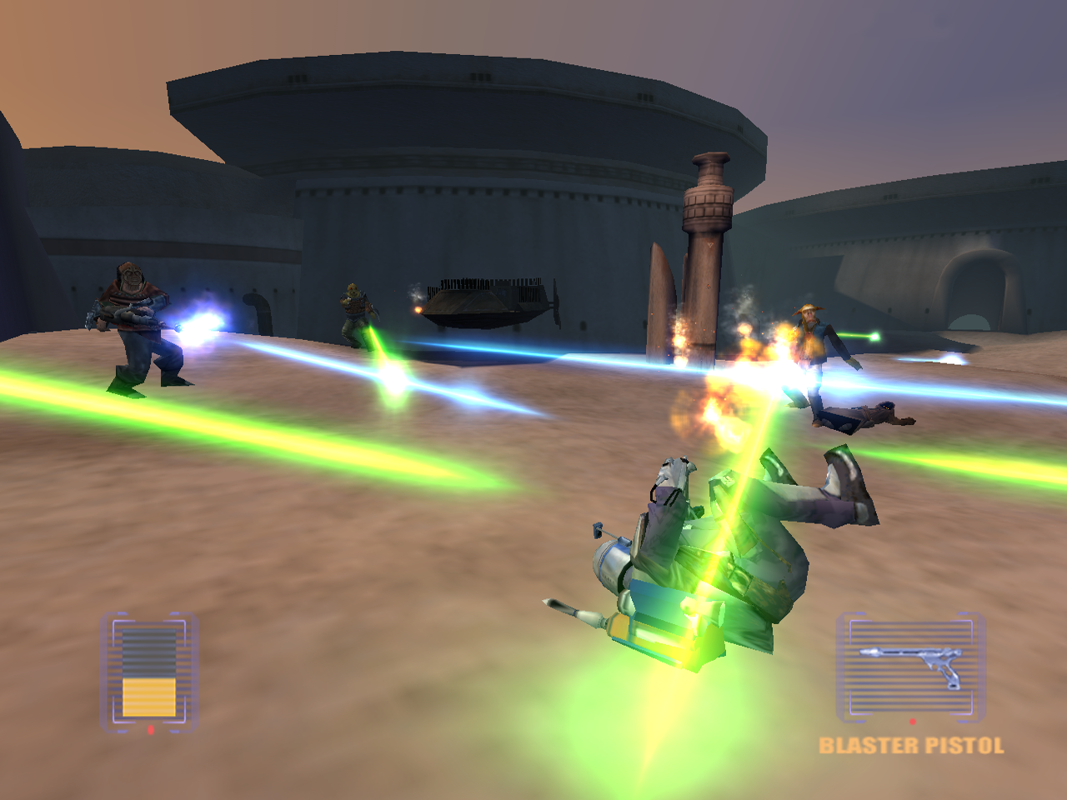 Star Wars: Bounty Hunter Screenshot (LucasArts E3 2002 Press Kit): Crossfire