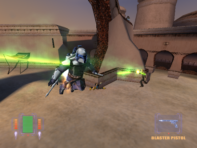 Star Wars: Bounty Hunter Screenshot (LucasArts E3 2002 Press Kit): Flying close