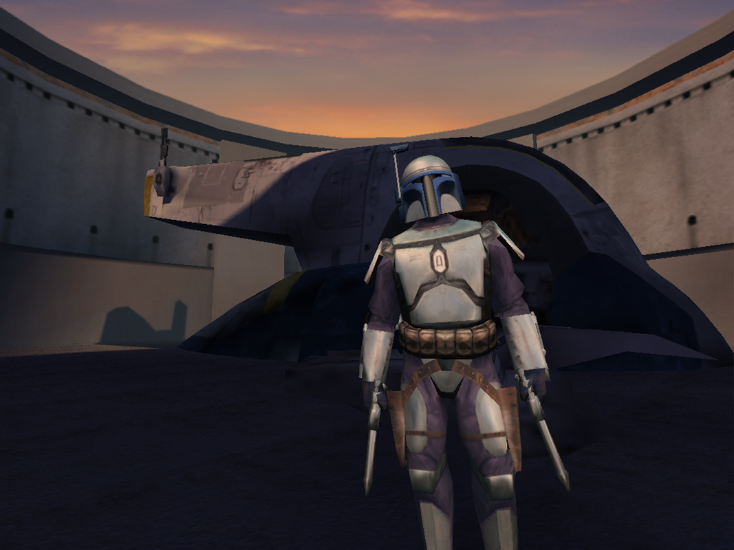 Star Wars: Bounty Hunter Screenshot (LucasArts E3 2002 Press Kit): Slave one