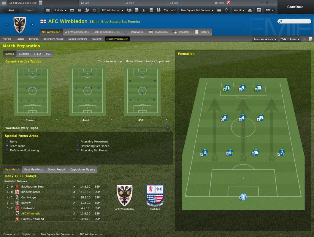 Football Manager 2011 Screenshot (Steam)