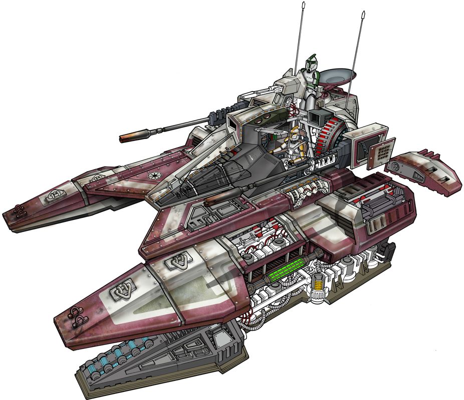 Star Wars: The Clone Wars Concept Art (LucasArts E3 2002 Press Kit): Fighter tank TX-130