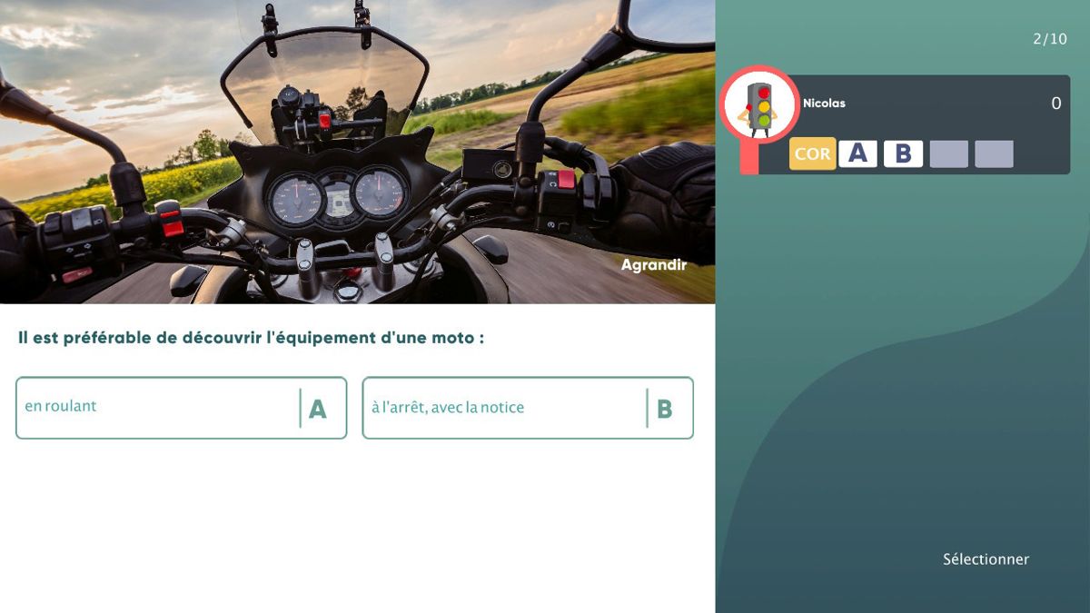 Réussir: Code de la Route - Spécial Moto Screenshot (Steam)