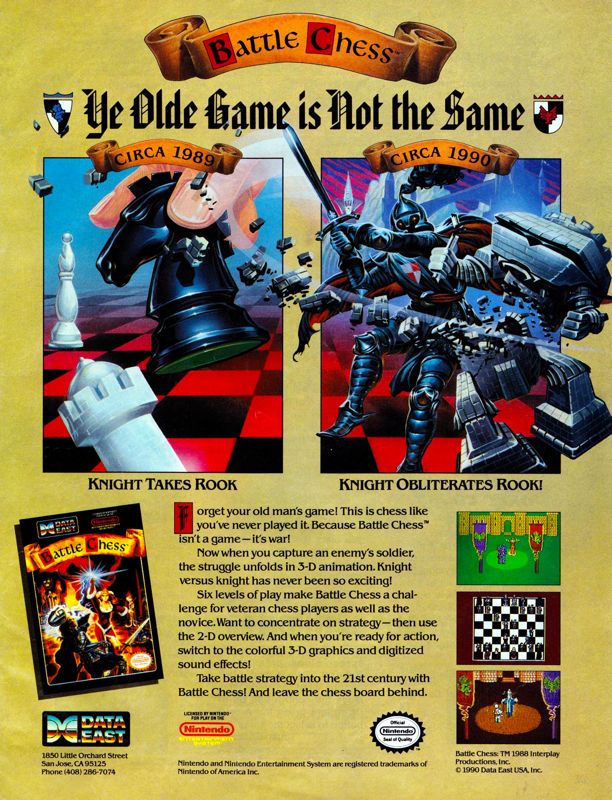 Battle Chess Magazine Advertisement (Magazine Advertisements): Electronic Gaming Monthly (United States), Issue #014 (September 1990)