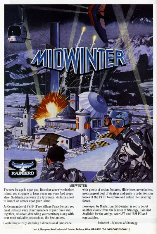 Midwinter Magazine Advertisement (Magazine Advertisements): Zero (United Kingdom), Issue #01 (November 1989)